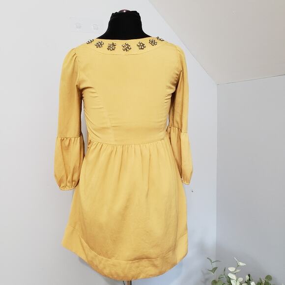 Ark & Co. Embellished Yellow Gold Short Dress S - Picture 3 of 11